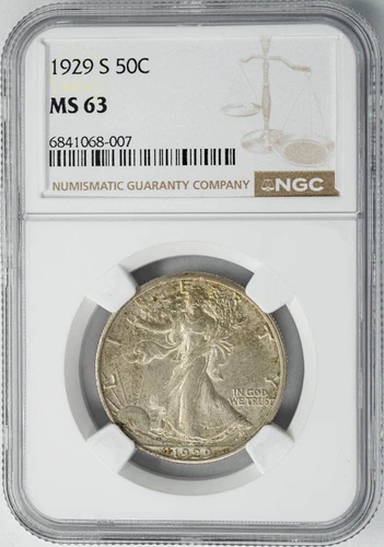 1929-S Walking Liberty Half 50c MS63 NGC 950105-4