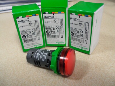 New in Box Schneider Harmony XB5EVM4 Integral LED pilot light 230VAC Red 22mm