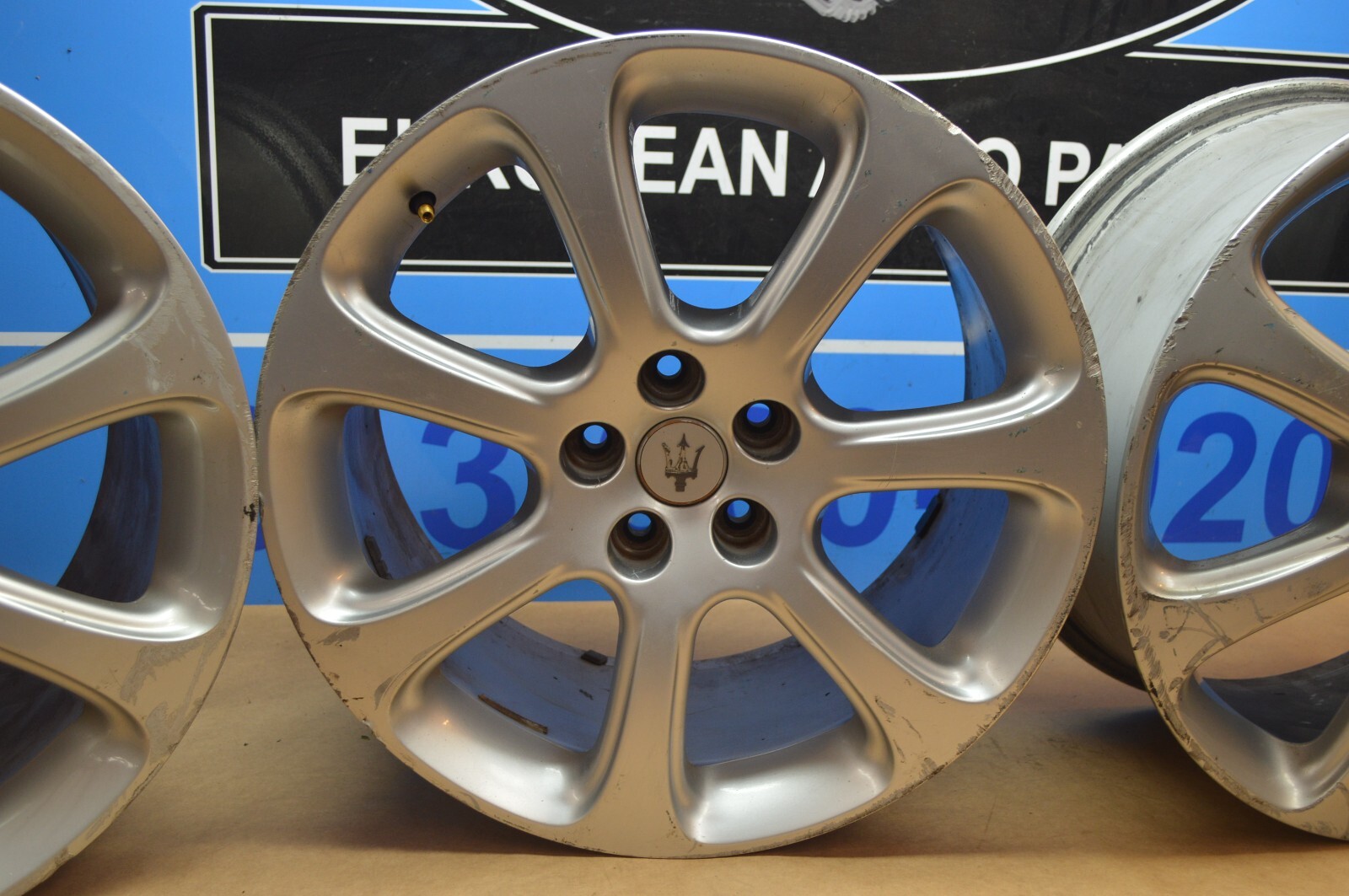 2004 M138 MASERATI GT COUPE FRONT & REAR RIM WHEEL SET OF 4 18z9.5j H2 ET 55.5