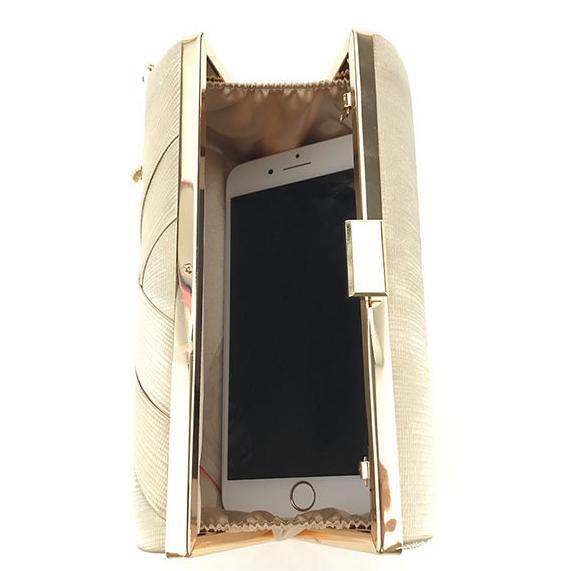 Womens Evening Bag Wedding Party Prom Satin Tassel Clutch Purse Chain