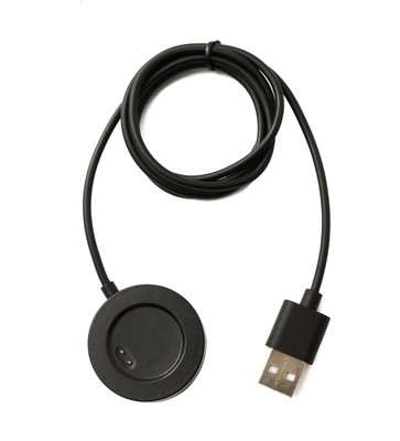 USB 2.0 Kabel 95 cm Ladestation für Realme TechLife DIZO Watch Pro in Schwarz