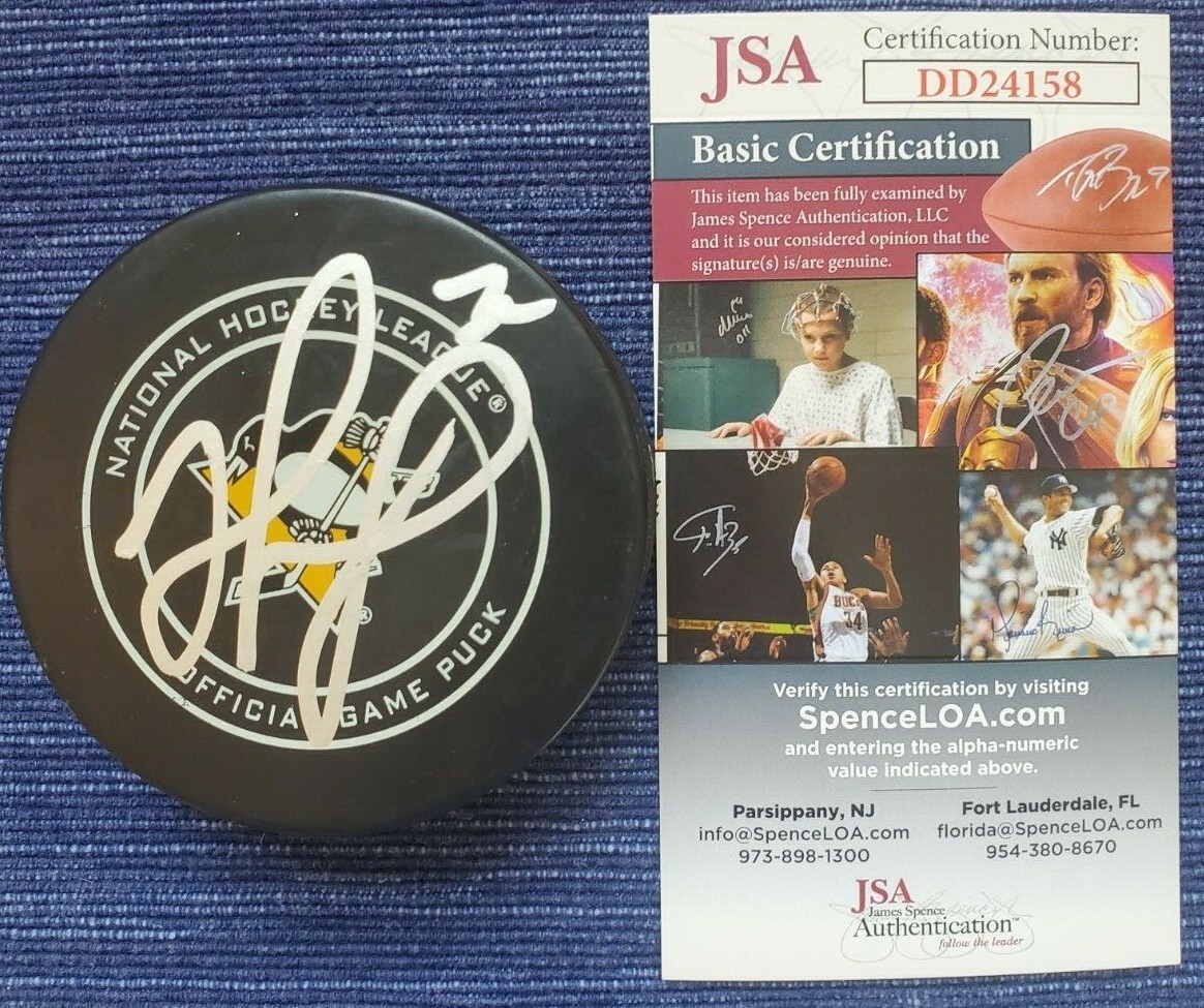 Matt Murray Autographed Signed Official Game Puck w/ JSA COA #DD24158 Pittsburgh Penguins 