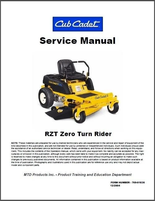 Cub cadet riding mower repair sale