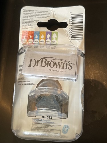 Dr. Brown's Natural Flow Narrow 2 Silicone Nipples Level 3 BPA Free 6m+ Sealed - Picture 2 of 4