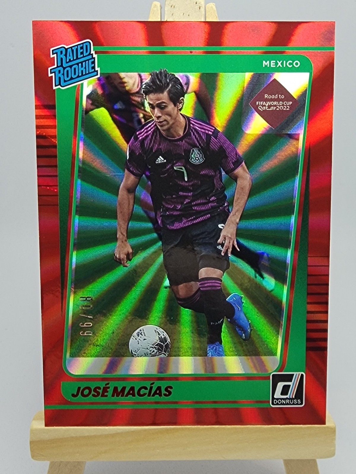 Jose Macias 2021-22 Donruss Holo Red Laser #183 /99 Mexico