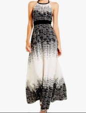 Vince Camuto Maxi Halter Dress Sz 2 Hoco Prom Fairy Party Luxury *Note