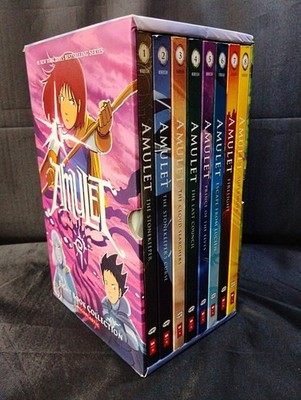 Amulet Books Vol 1-8 Box Set by Kazu Kibuishi Complete Series Graphic Novels