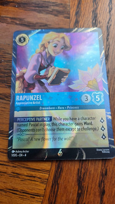 Rapunzel - Appreciative Artist - 1/DIS - EPCOT Promo Disney Lorcana Card Foil