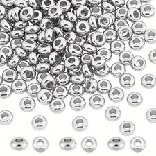 1box 200pcs 304 Stainless Steel Beads Rondelle Stainless Steel color 6x3mm