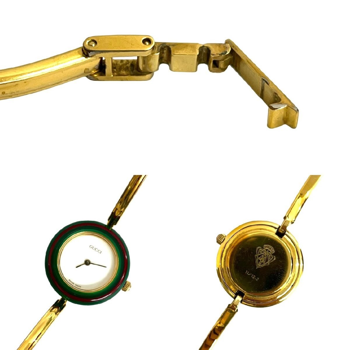 GUCCI 47016 Watch Ladies Change Bezel Shelley Line GP Gold Plastic Quartz thumbnail 3