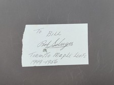Bob Solinger Signed Vintage Cut Autograph - Toronto Maple Leafs - 5x Calder Cup