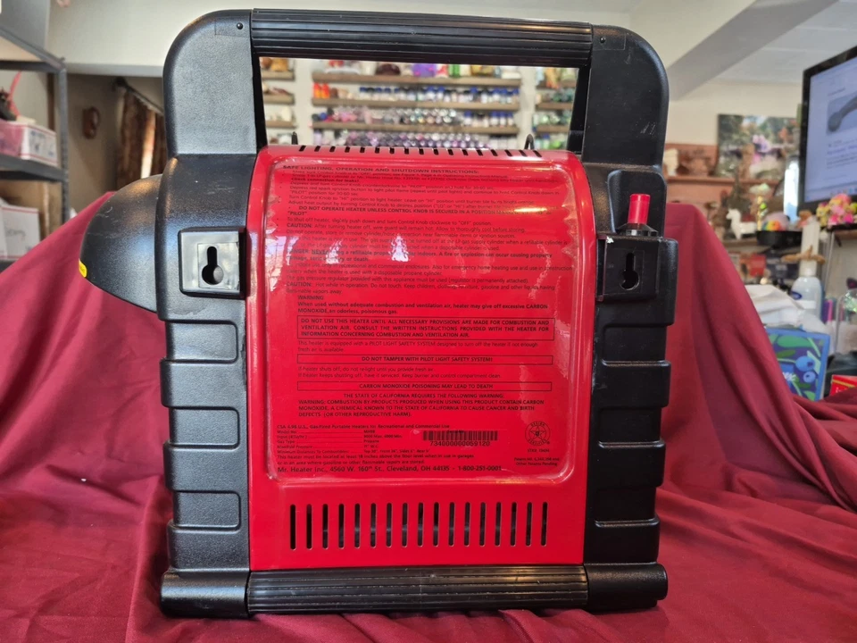 Mr. Heater MH9BX Calentador Radiante Portátil Buddy Propano - Rojo/Negro Foto 2 de 4