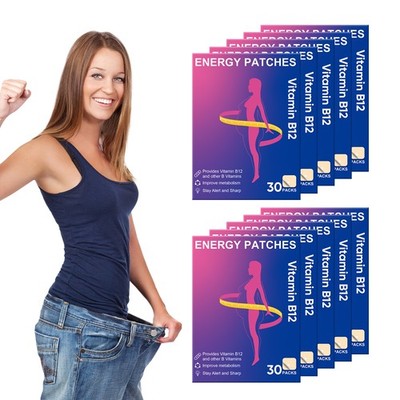 EZGO Blue Vitamin B12 Patches B-12 Complex Energy Boost Patch Fitness 500mcg