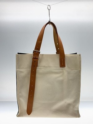 HERMES Etrivière  P Engraved Tote Bag Canvas Beige Height 40 / Width 40