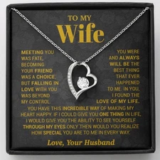 To My Wife Necklace, Meeting You Was Fate Love, Your Husband, Best Necklace
