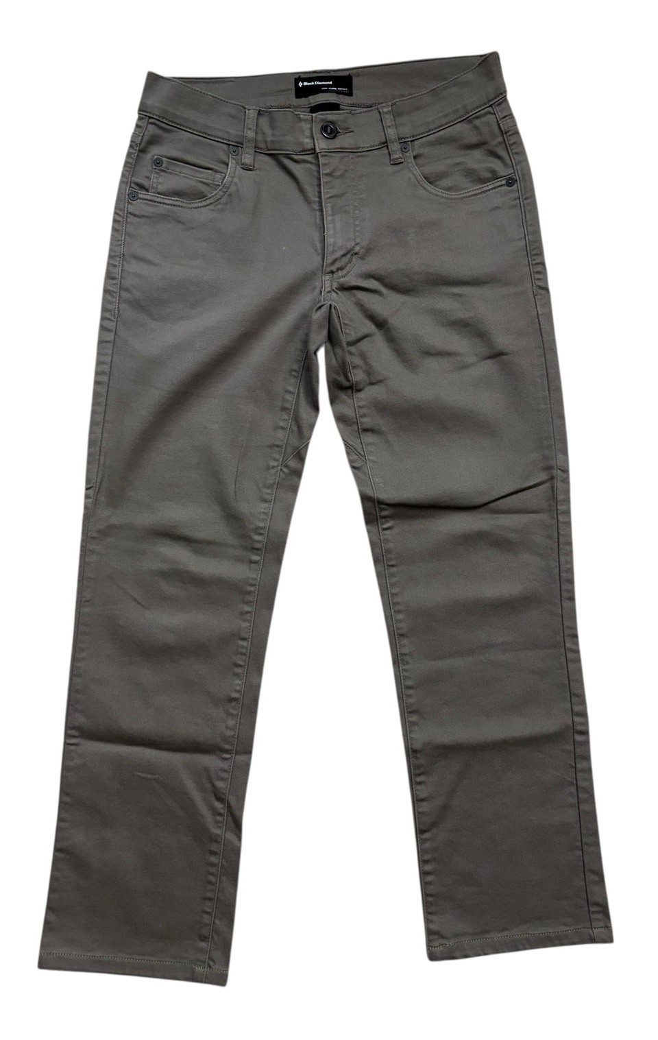 Black Diamond Pants Mens Size 28x32 (Fits 28x27) Gray Tan Heavy Twill BD/FORGED