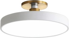 Macaron Round LED Ceiling Light, Modern Wrought Iron, Semi Flush Mount