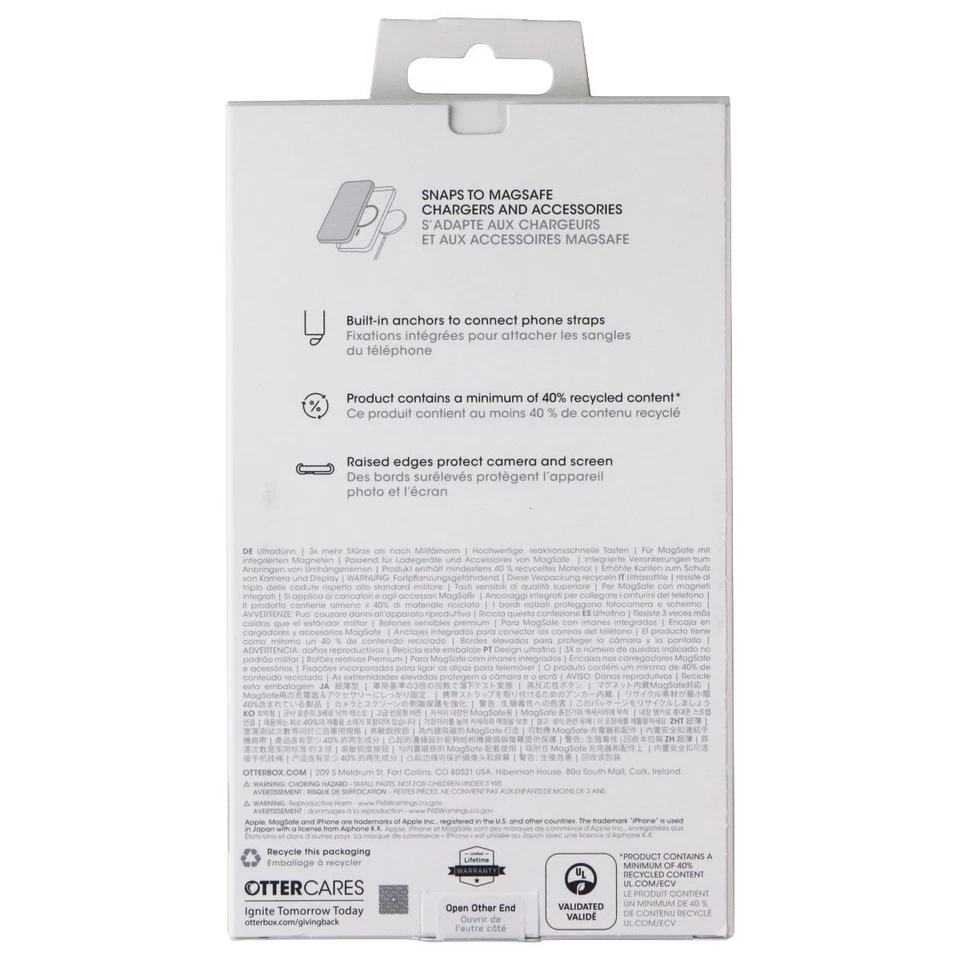 Protección OtterBox + Kit de alimentación para MagSafe para iPhone 16 Pro Max - Transparente/Blanco Foto 3 de 4