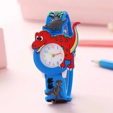 Cute cartoon 3D dinosaur Tyrannosaurus Rex silicone strap children's watch Kids