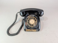 Vintage Automatic Electric Monophone Black Rotary Telephone Art Deco Untested