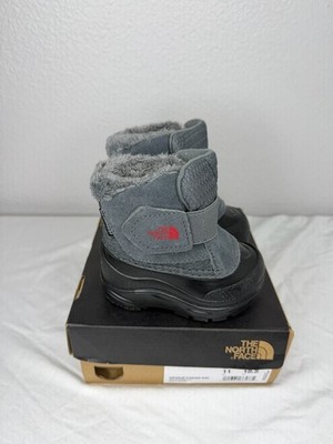 The North Face Toddler Alpenglow II Boots Size 4 TNF Black Zinc Grey