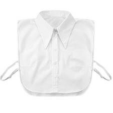 Detachable Collar for Woman Dickey Fake Cotton Classic One Size, White