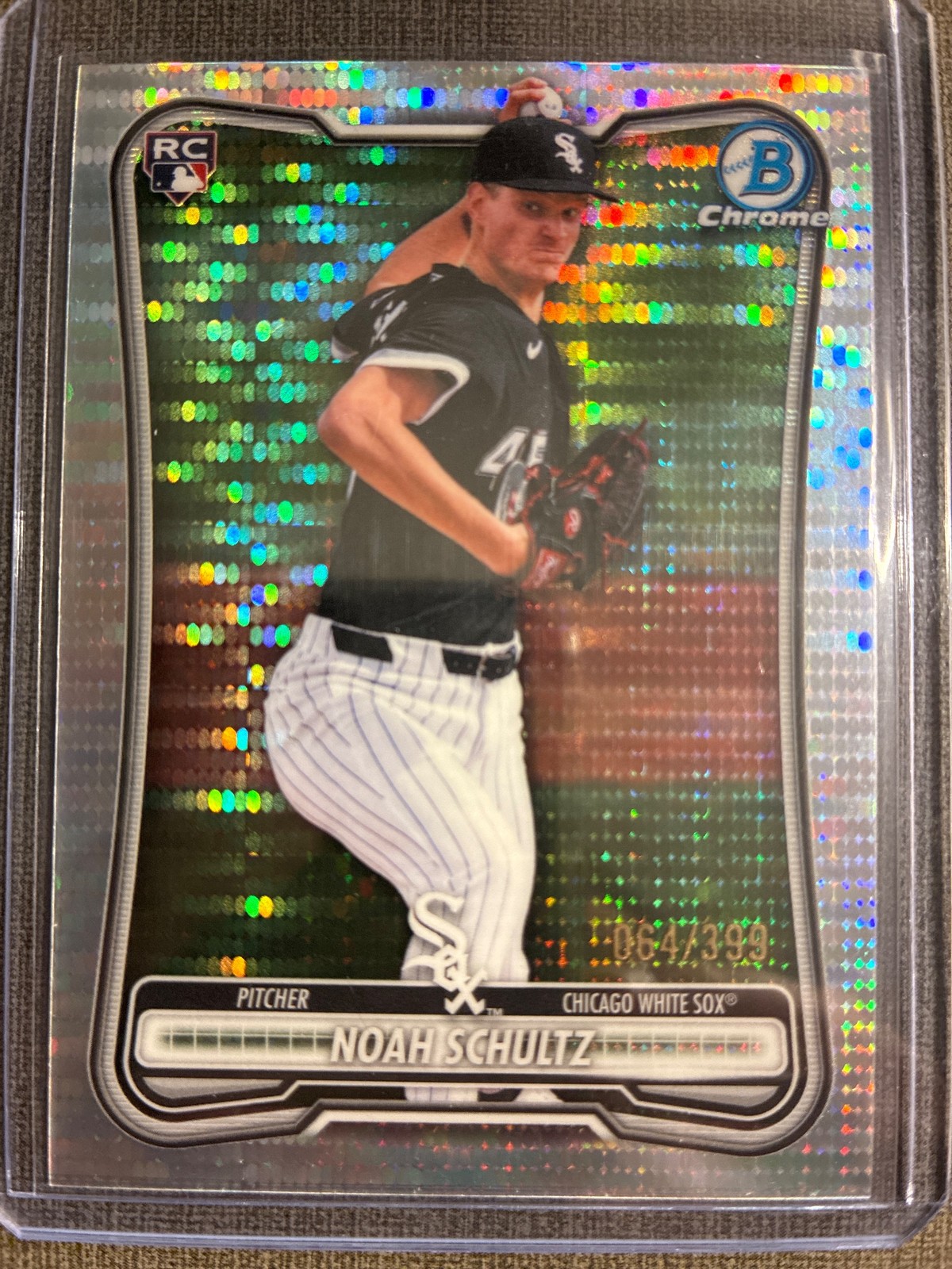 Noah Schultz RC 064/399 Pulsar Refractor Bowman Chrome 2026 11 White Sox