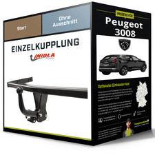 Starre Anhängerkupplung für PEUGEOT 3008 05.2009-11.2009 I Typ 0U Imiola Hak-Pol