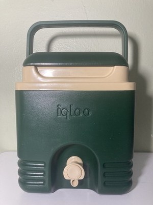 IGLOO Vintage 1997 Green 1-Gallon Water Jug Cooler Beverage Cube HOT Or COLD 
