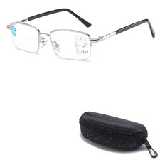Half Rimless Metal Multifocus Reading Glasses Business Multifocal Eyeglasses