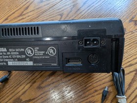 Sega Saturn MK-80000A Black Console w/hook ups- Powers On - Parts or Repair Only