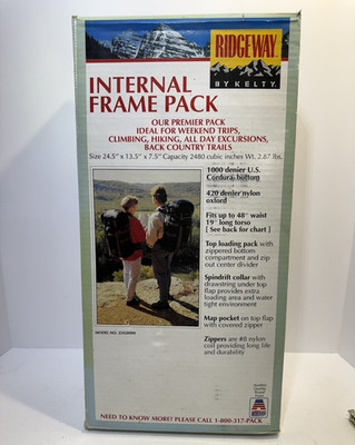 Ridgeway by Kelty Internal Frame Pack 2480 cu in Black 25928000 Fits 48'' Waist