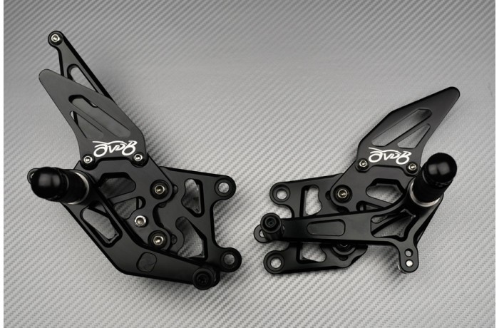 Commandes reculées vertes réglables pour moto Honda CBR 600 RR PC40 2013-2017 - 2