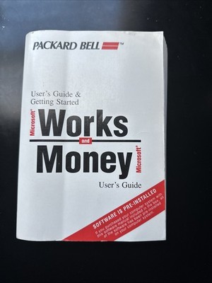 User s Guide & Getting Started Microsoft Works And Money  1996 In Good Condition