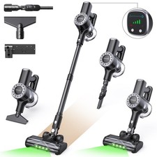 Lubluelu P2 Self-Standing Cordless Stick Vacuum Cleaner 45KPA 45Min Hoover Black