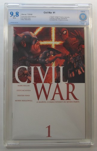 CIVIL WAR # 1 CBCS 9.8 NM/MT MARVEL 2006 MILLAR & McNIVEN LIKE CGC