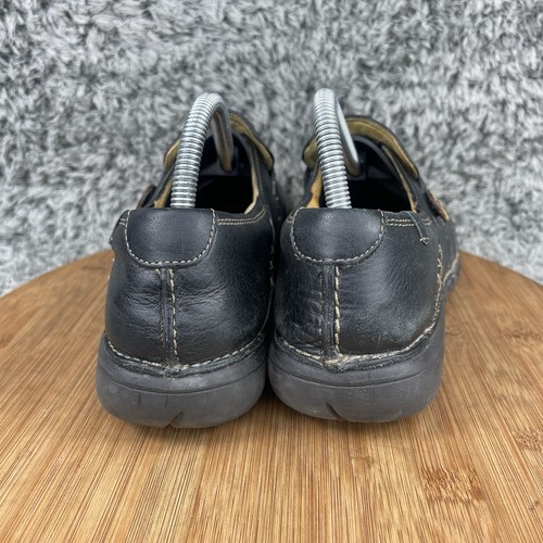 Clarks Unstructured Black Leather Slip On Shoes Womens 9.5 M Un Loop Casual - Picture 4 of 8