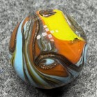 Handmade Marble Gold Lutz ( Flame - Swirl ) 1 Inch +-  (S9) — photo 3