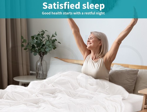Dreamz 500GSM All Season Goose Down Feather Filling Duvet in Single Size - Picture 4 of 12
