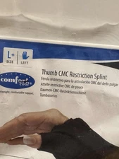 Comfort Cool Thumb CMC Restriction Splint Black Left Large NC79560