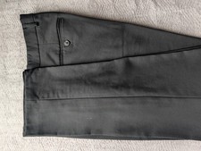 ASOS Men's Black Wool Blend Dress Pants with Button Closure Slash Pockets