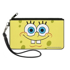 Canvas Zipper Wallet SMALL SpongeBob Face CLOSE-UP Yellows