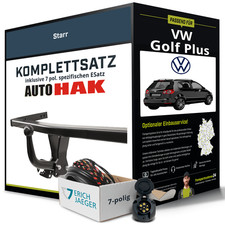Für VW Golf Plus 5M1,521 Anhängerkupplung starr +eSatz 7pol 12.2004-02.2009 NEU