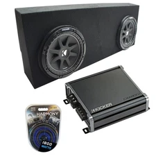 07-13 Toyota Tundra Crew Max Kicker Comp C12 Dual 12" Custom Sub Box CXA8001 Amp