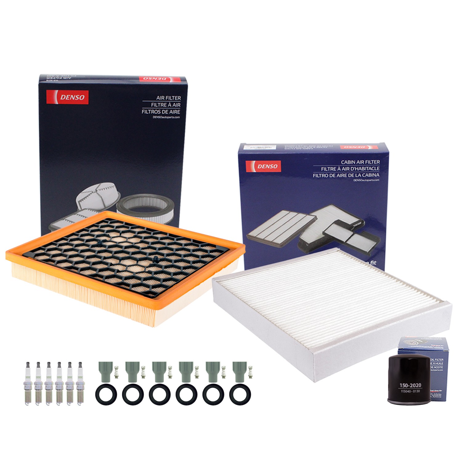 Denso Tune Up Kit NGK 6 Spark Plugs  Boots Kit for Buick Lacrosse 3.0L 3.6L V6