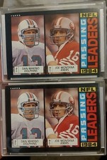 Dan Marino / Joe Montana 1984 Passing Leaders Topps 1985 #192 Football Card