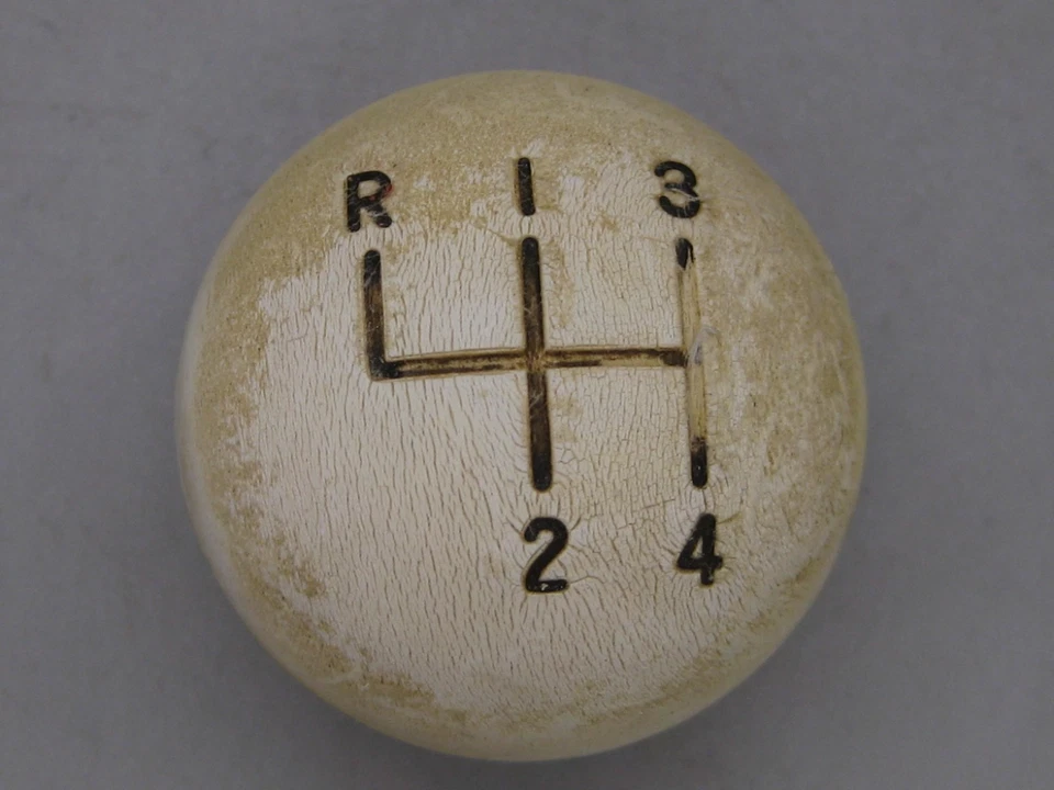 Accesorio de perilla de 4 velocidades blanco de colección años 60 Hurst Chevrolet Impala Hot Rod ¡Original! Foto 2 de 4