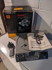 Kodak Ektagraphic III E Slide Projector Apollo Zoom Lens With Box Manual Working