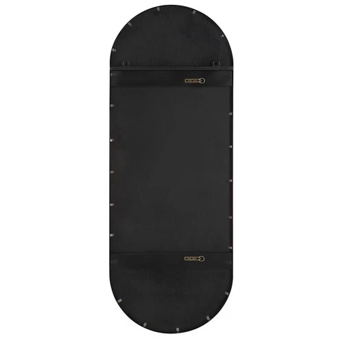 Uttermost Varina 60" x 22" Tall Black Finish Oval Mirror - Picture 7 of 8