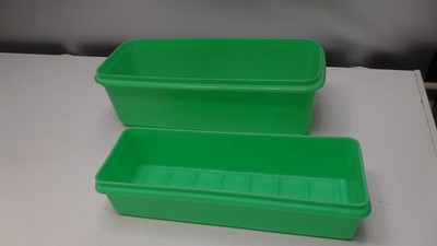 Tupperware Vintage Celery/Veg Crisper Keepers 2 Containers no lids